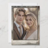 ウェディング・セーブ・ザ・デート エーテリアル・ウォーターカラー・ヴィンテージ セーブザデート (正面)