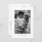 ウェディング セーブ・ザ・デート カード 招待状 エレガントなウェディング (正面/裏面)