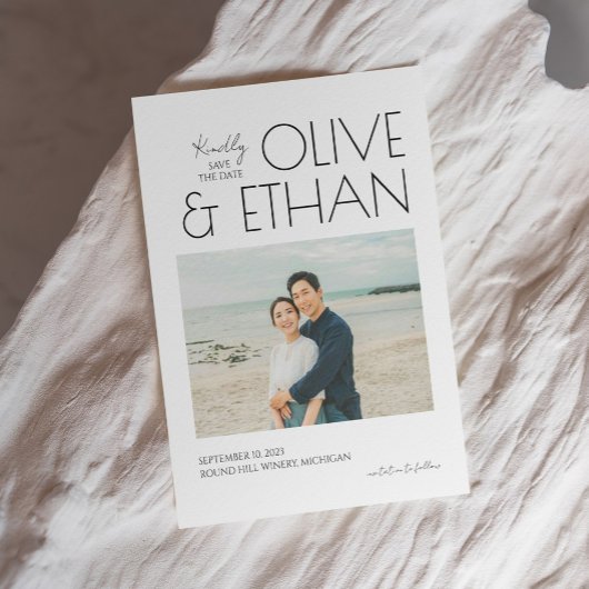 ウェディング セーブ・ザ・デート カード 招待状 エレガントなウェディング