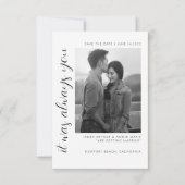 ウェディング セーブ・ザ・デート カード 招待状 エレガント ウェディング (正面)