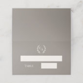 ウェディング タウプ アイボリー モノグラムリース プレイスカード (外部開封)
