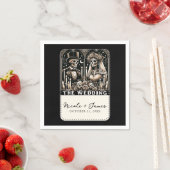 ウェディング タロット スケルトン 花嫁と花婿 スタンダードカクテルナプキン (インサイチュ)