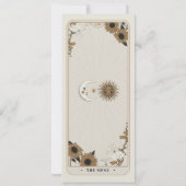 ウェディング タロット 太陽 月 レセプション パーティ メニュー 招待状 (裏面)