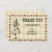 ウェディング タンクよろしく カード, 不思議の国のアリス サンキューカード (正面/裏面)