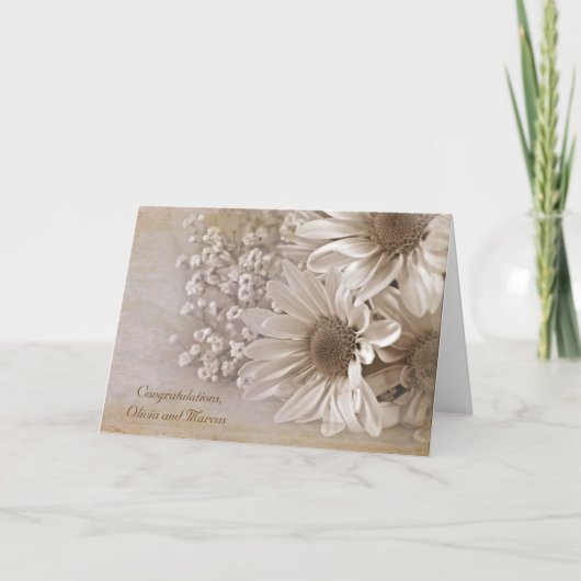 ウェディング ダイシー ブーケ カード (正面)