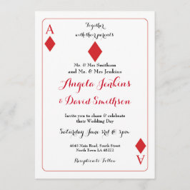 ウェディング ダイヤモンド プレイイング カード キング クイーン 招待状