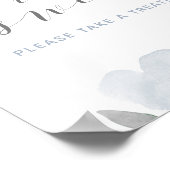 ウェディング ダスティーブルー 水彩 愛は甘い サイン (角)