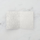 ウェディング ダマスク ヴィンテージ ホワイト ウェディング オールドレース サンキューカード (内部)