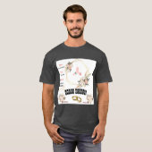 ウェディング チャコール ヘザー カラー カップル テキスト 画像 Tシャツ (正面フル)