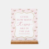 ウェディング ティーパーティー ゲス ハウ メニー キッス アクリルサイン (正面)