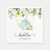 ウェディング ティーパーティー ナプキン - 青 | オーダーメイド スタンダードカクテルナプキン (正面)