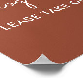 ウェディング テラコッタ ブラウン プログラム ポスター (角)