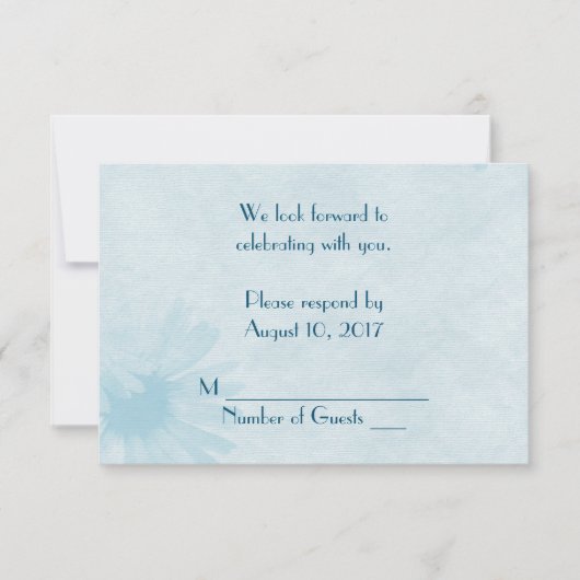 ウェディング デイジー RSVP 招待状 (正面)