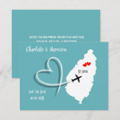 ウェディング デスティネーション セントルシア セーブ・ザ・デート (正面/裏面)