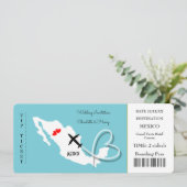 ウェディング デスティネーション メキシコ チケット 招待状 (スタンド正面)