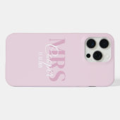 ウェディング+デート+クリムゾン+ライトピンクの花嫁名 iPhoneケース (裏面横)