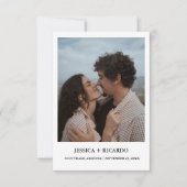ウェディング トラベル テーマの結婚式の延期をお知らせ セーブザデート (正面)