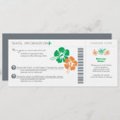 ウェディング トラベル 情報 ボーディング パス 招待状 (正面/裏面)