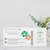 ウェディング トラベル 情報 ボーディング パス 招待状 (スタンド正面)