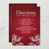 ウェディング ドライブ ディレクション ヴィンテージ スワール 2 レッド エンクロージャーカード (正面/裏面)
