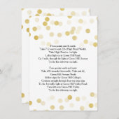 ウェディング ドライブ 誘導 ゴールド フォイル グリッター ライト エンクロージャーカード (正面/裏面)