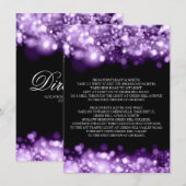 ウェディング ドライブ 誘導 方向 きらきら ライト パープル エンクロージャーカード (正面/裏面)