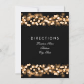 ウェディング ドライブ 誘導 方向 ゴールド ハリウッド グラム 招待状 (裏面)
