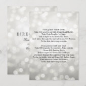 ウェディング ドライブ 誘導 方向 シルバー グリッター ライト エンクロージャーカード (正面/裏面)