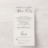 ウェディング ハッピーエバーアフター クリーム レセプション オールインワン招待状 (内側)