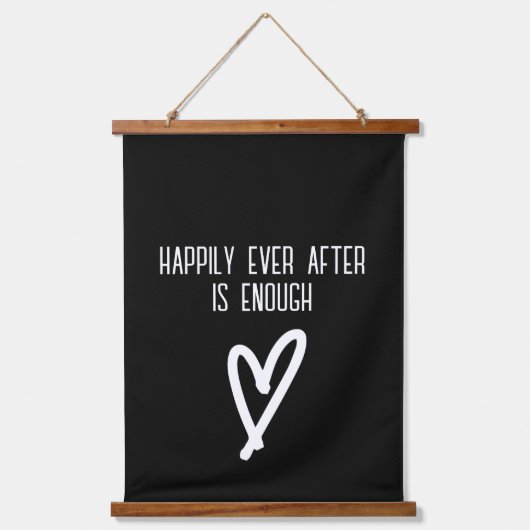 ウェディング - ハッピーエバーアフター - ハート - ラブ - カスタム 吊り下げ型タペストリー (正面)