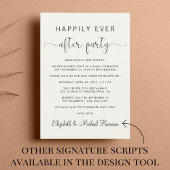 ウェディング ハッピーエベアフター パーティー レセプション クリーム 招待状