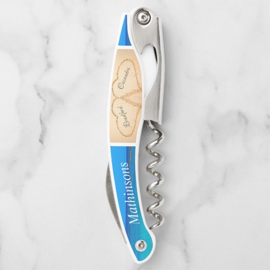 ウェディング ハーツ サンド ブライズメイド モノグラム ソムリエナイフ (裏面)