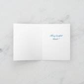 ウェディング バタフライ 感謝カード 青 (内部)