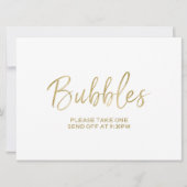 ウェディング「バブル」送り出しサイン | おしゃれ 招待状 (正面)