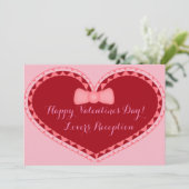 ウェディング バレンタインデー ロマンチック ハート ご招待 招待状 (スタンド正面)