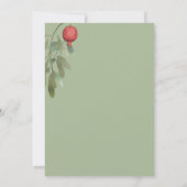 ウェディング バーガンディー ボタニカル ボーホー グリーエナジー 招待状 (裏面)