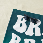 ウェディング パステル グラデーション レトロ カスタム ビーチタオル (インサイチュ)