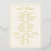 ウェディング パーティー ページ 箔招待状 (正面)