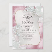 ウェディング | パールバーガンディ シャンパー 招待状 (正面)