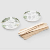 ウェディング | ピンク淡い色のの花シルバーセージ離れズハン ハンドファン (組立なし)