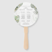 ウェディング | ピンク淡い色のの花シルバーセージ離れズハン ハンドファン (裏面)