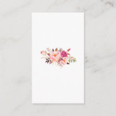 ウェディング ピンク フラワー フォト レジストリー 挿入 カード G (裏面)