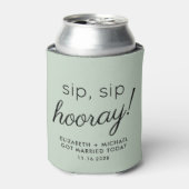 ウェディング・ファバー サグリーン Sip Sip Hooray 缶クーラー (缶正面)