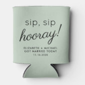 ウェディング・ファバー サグリーン Sip Sip Hooray 缶クーラー (正面)