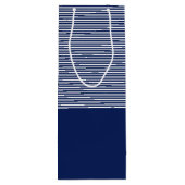 ウェディング ファブ カスタム 花嫁 花婿 日付 ストライプ ワインギフトバッグ (裏面)