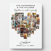 ウェディング ファミリー アニバーサリー ハート フォト コラージュ フォトプラーク (正面)