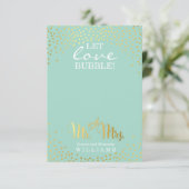 ウェディング ファヴォリ おしゃれ ゴールド ちび 飾り ミント (スタンド正面)