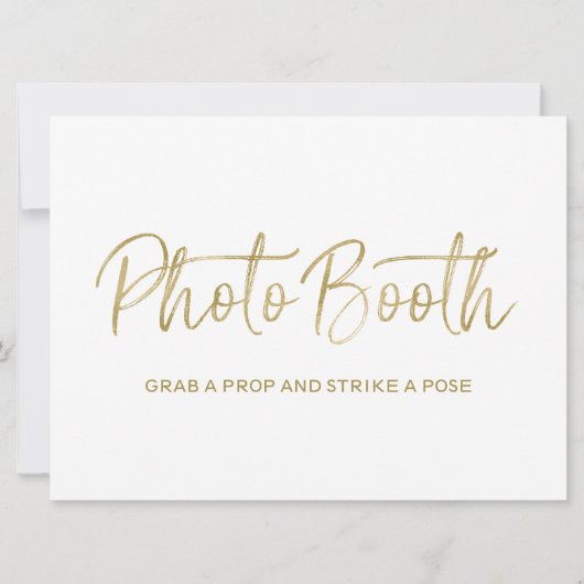 ウェディング フォトブース看板 | おしゃれなゴールド (正面)