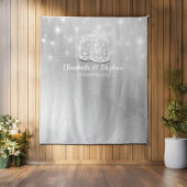 ウェディング フォトブース バックドロップ おしゃれなメイソンジャー ライト タペストリー