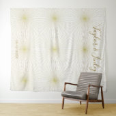 ウェディング フォトブース バックドロップ 白 ゴールド デコ ライト タペストリー (インサイチュ(横))